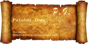 Palotai Irma névjegykártya